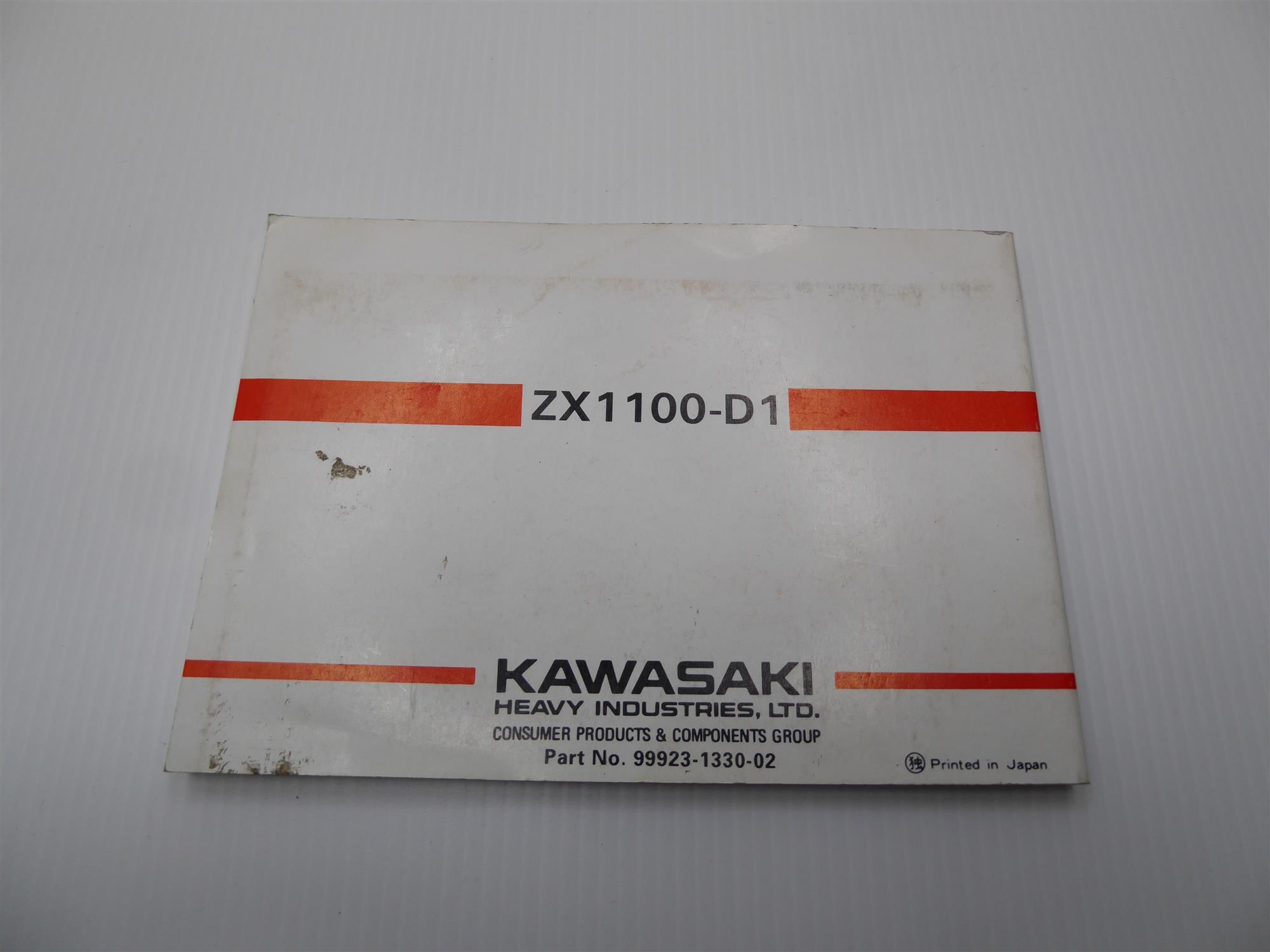 Kawasaki ZZ-R 1100 Betriebsanleitung 99923-1330-02