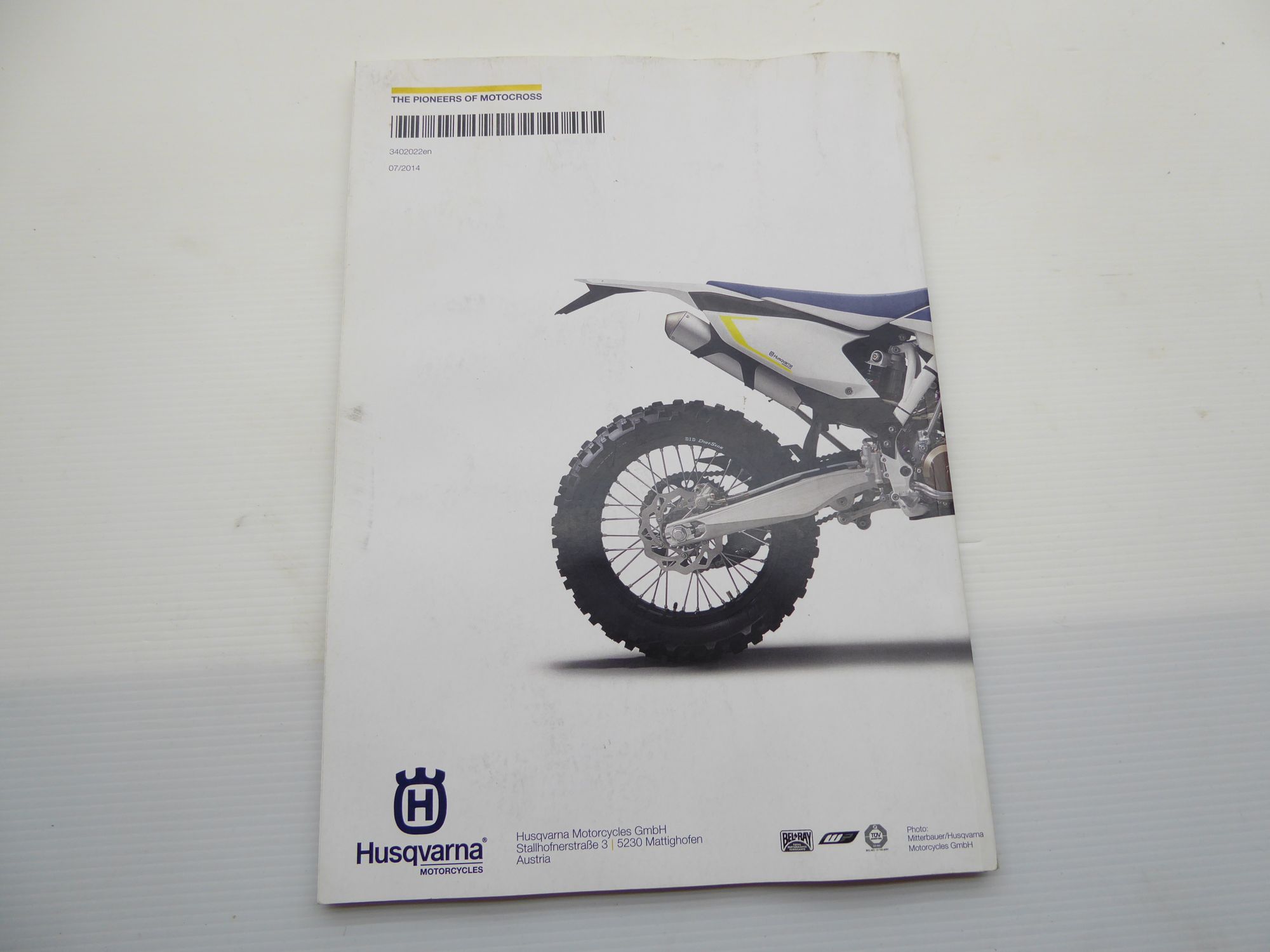 Husqvarna TE 125 250 300 2015 Owners Manual EN 3402022en