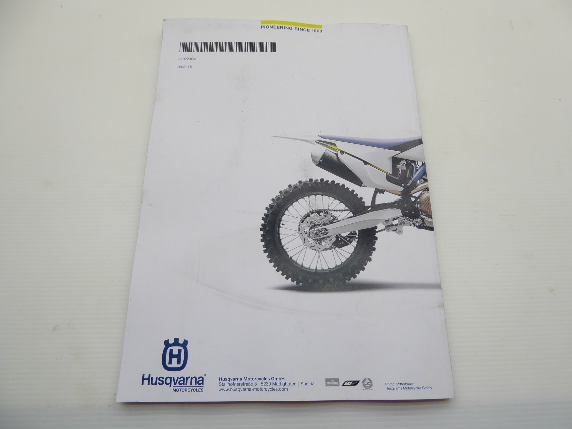 Husqvarna FC 250 2019 Owners Manual EN 3402240en