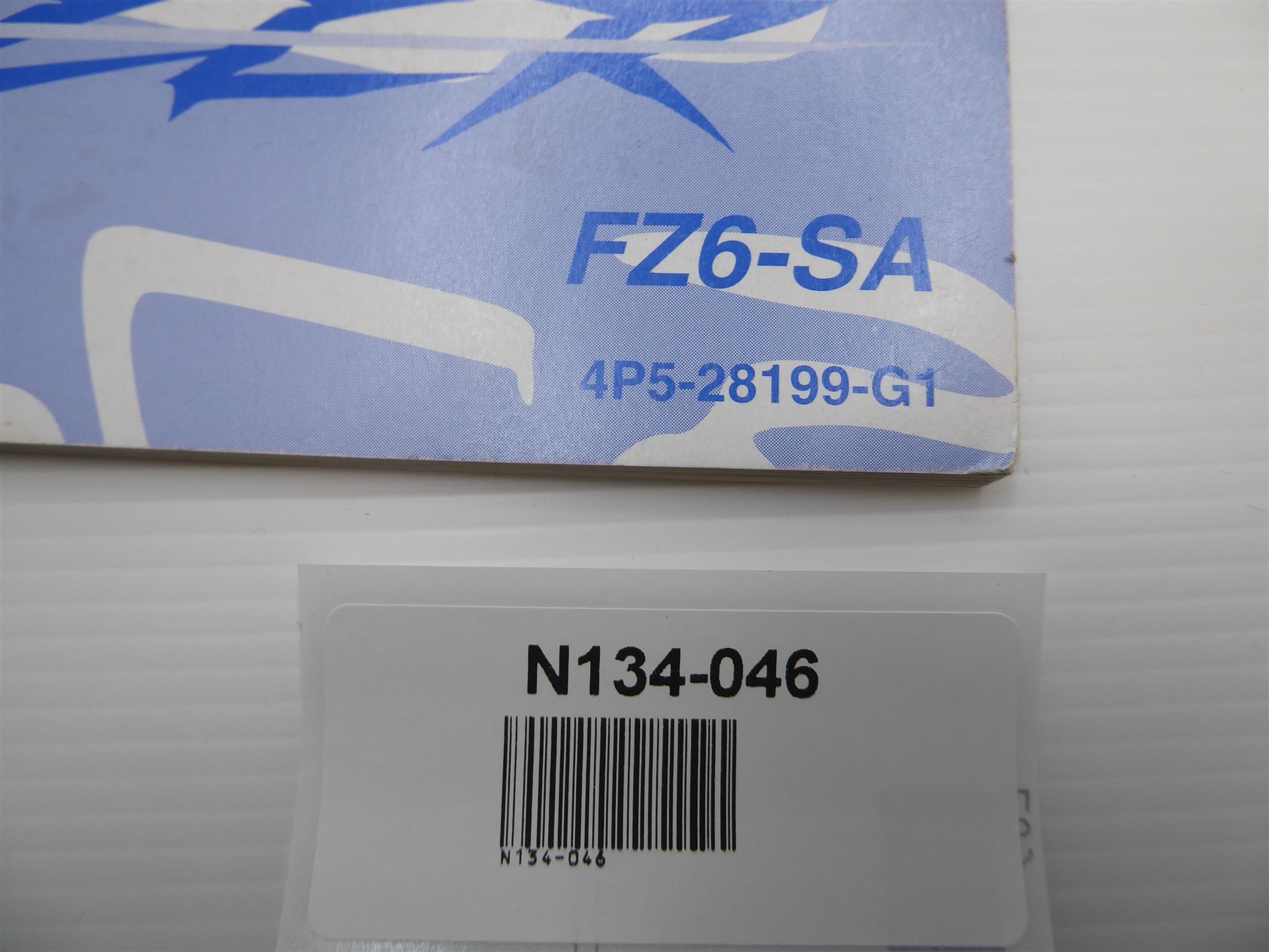 Yamaha FZ6-SA Bedienungsanleitung 4P5-28199-G1